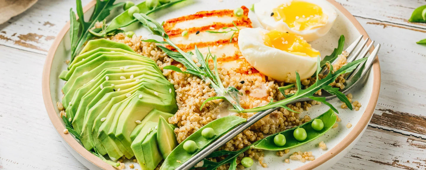 A vibrant plate of nourishing foods