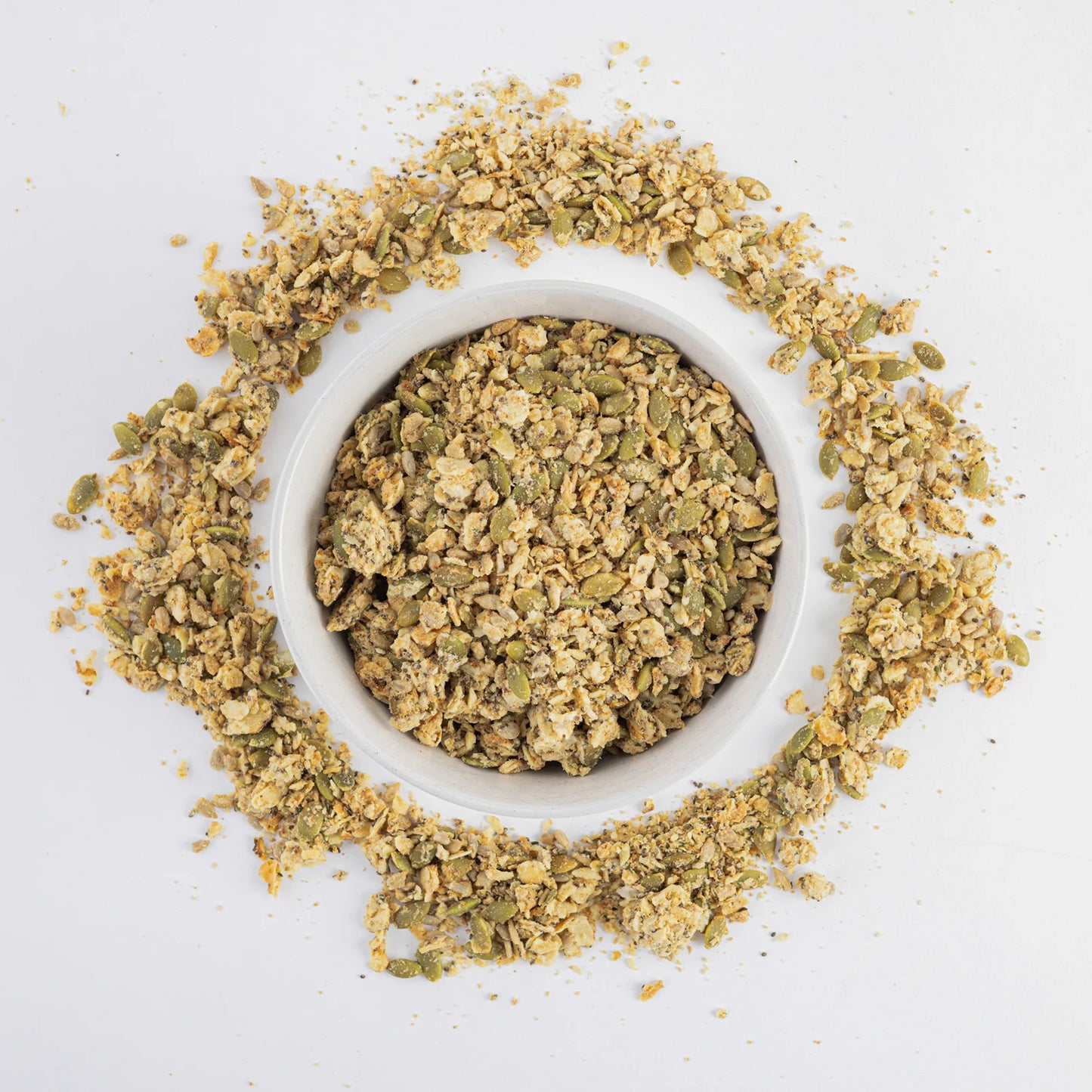 Struesli Savory + Seed Granola in a bowl