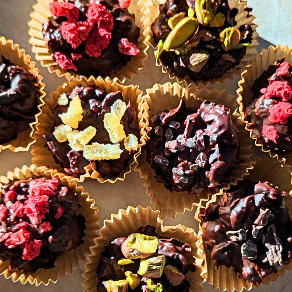 Decadent Dark Chocolate Bites With Nourishing Superfoods And Granola