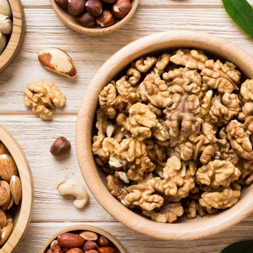 A variety of nuts - sources of healthy fats