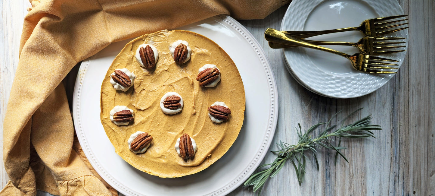 Vegan No Bake Pumpkin Tart With Granola Crust