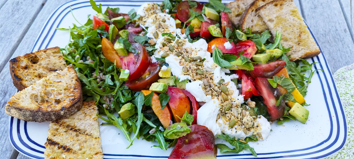 Heriloom Tomato Salad with Farro and Arugula