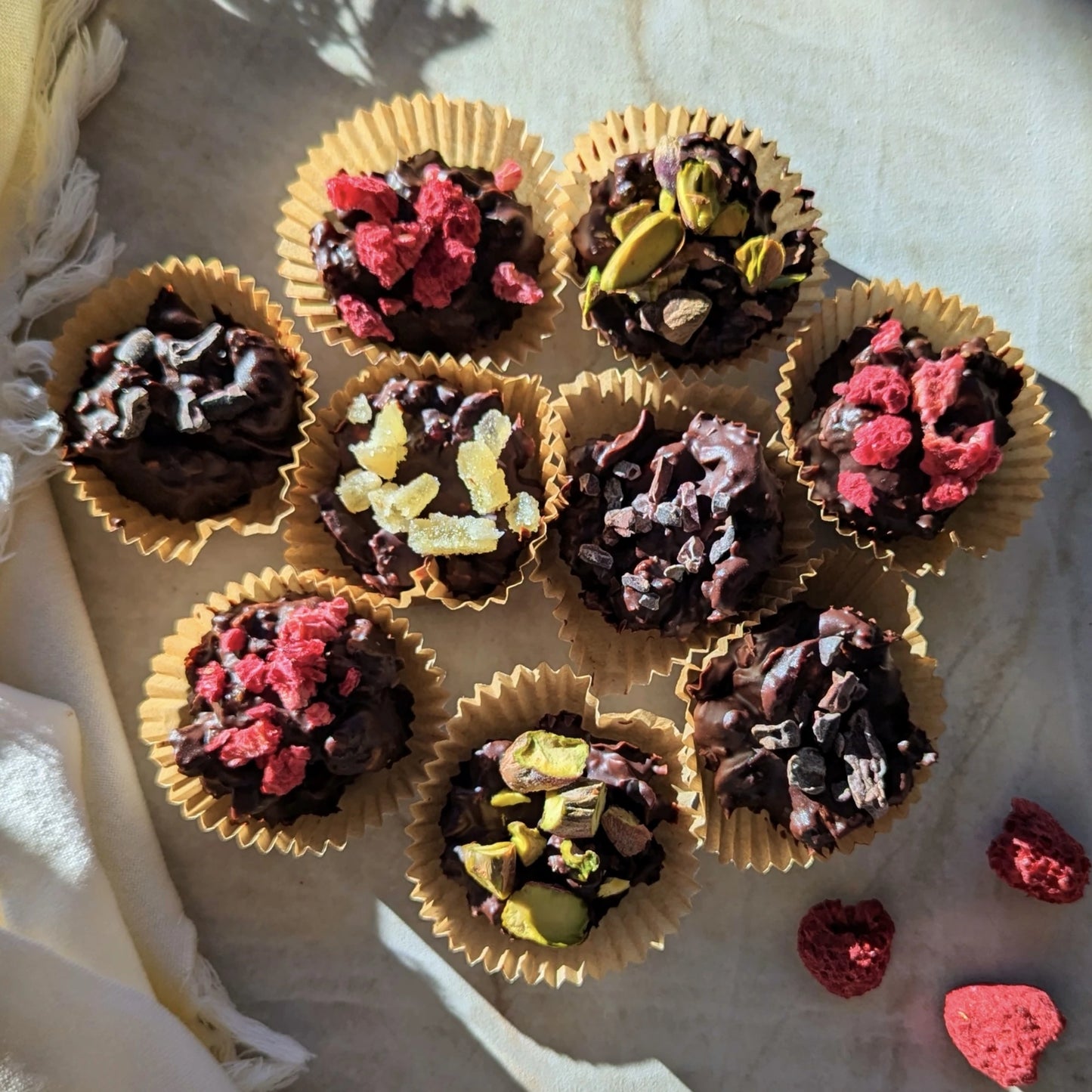 Decadent Dark Chocolate Bites With Nourishing Superfoods And Granola