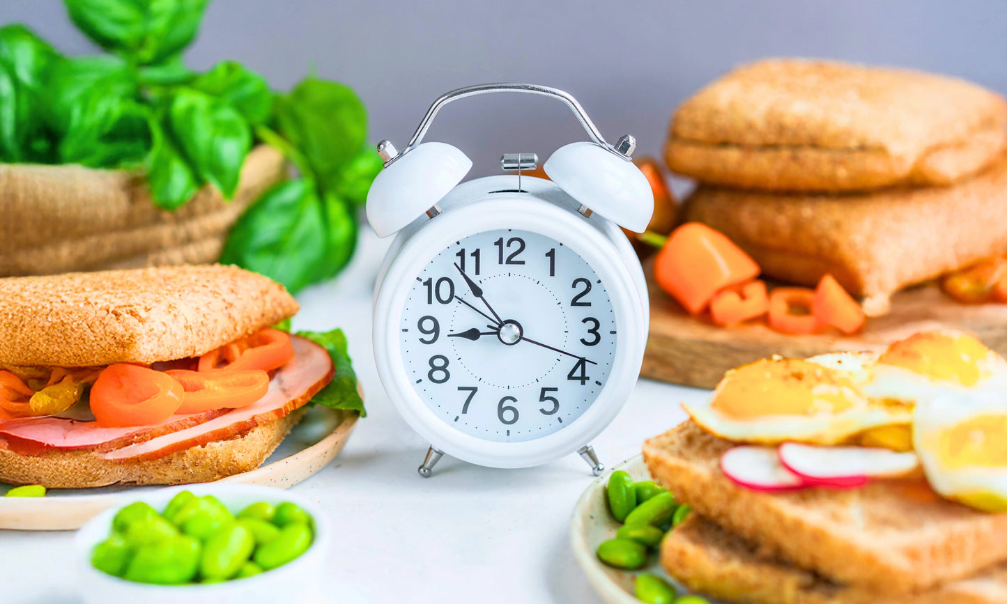 Food and a clock to symbolize fasting, which is becoming more and more common.