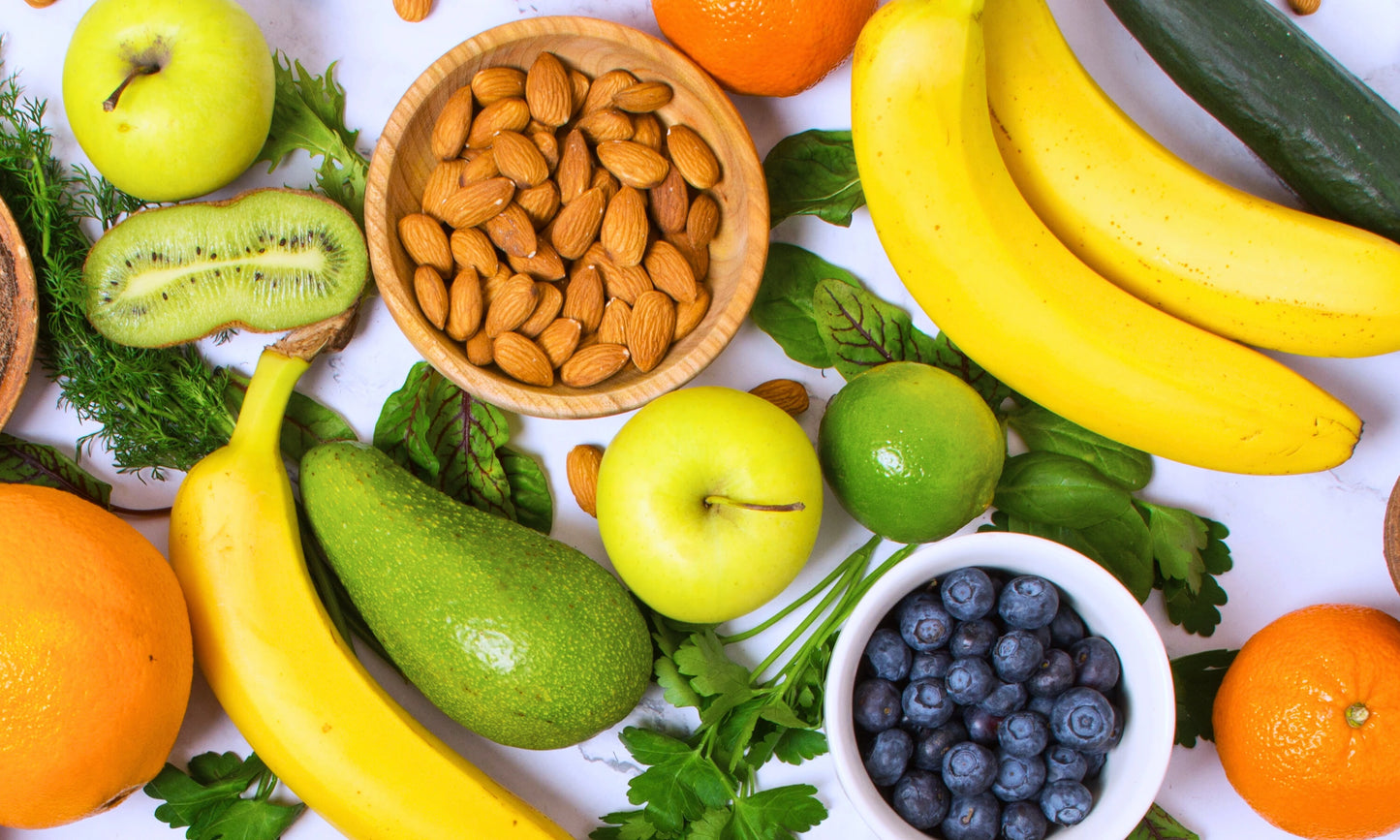 Fruit, berries and nuts offer important plant-based fiber.