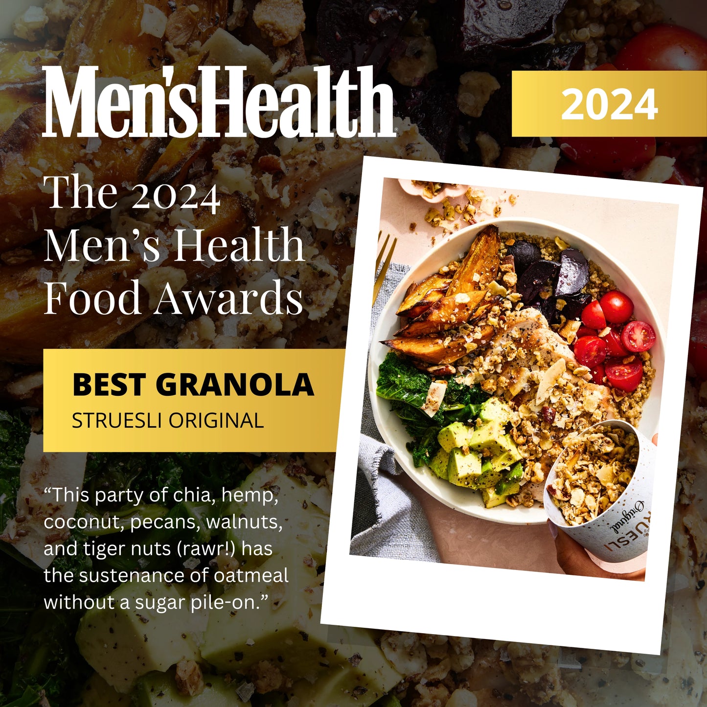 Struesli wins Best Granola in The 2024 Men's Health Food Awards