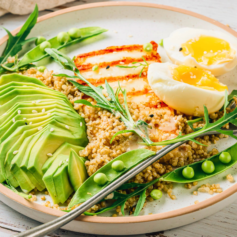 A plate of nourishing foods.