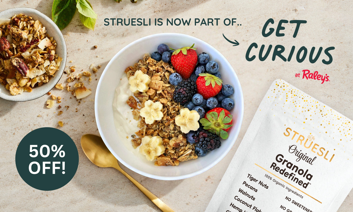 Struesli Granola Redefined is now part of Get Curious at Raley's